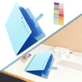 thumbnail image 1 of Expanding File Folder, 5 Pockets Accordion File Organizer for Letter Size Paper, Document Receipt Holder for Schol, Orange, 1 of 9