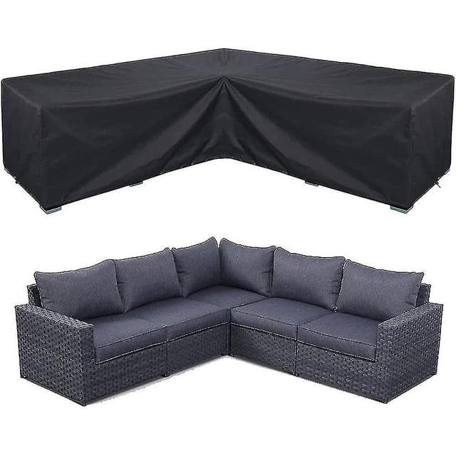 Housse de sofa d'Angle Imperméable Housse de Mobilier de Jardin Housse de Mobilier Sectionnel d'Extérieur
