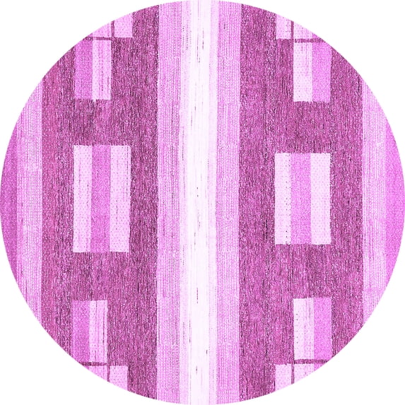 Ahgly Company Indoor Round Solid Purple Modern Area Rugs, 7' Round