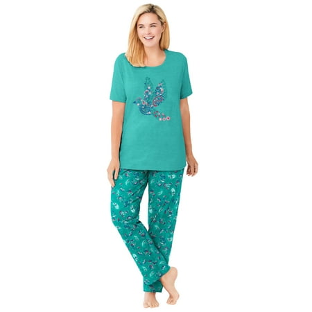 

Dreams & Co. Women s Plus Size Graphic Tee Pj Set Pajamas