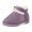 Purple, variant on Toddler Kids Winter Snow Booties Non Slip Cold Weather Faux Fu𝗿 Lined Warm Ankle Boots Fleece Fuzzy Animal Shoes