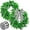 Black White, variant on Dalrosia 2PCS Boxwood Wreath Artificial Christmas Wreath Outdoor Wreath Green Leaves Wreath with 16 Feet Ribbons for Xmas Decor Front Door Wall Window Wedding
