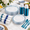 Clear and Blue-25, variant on 175clear Rose Plastic Plates 10.25"