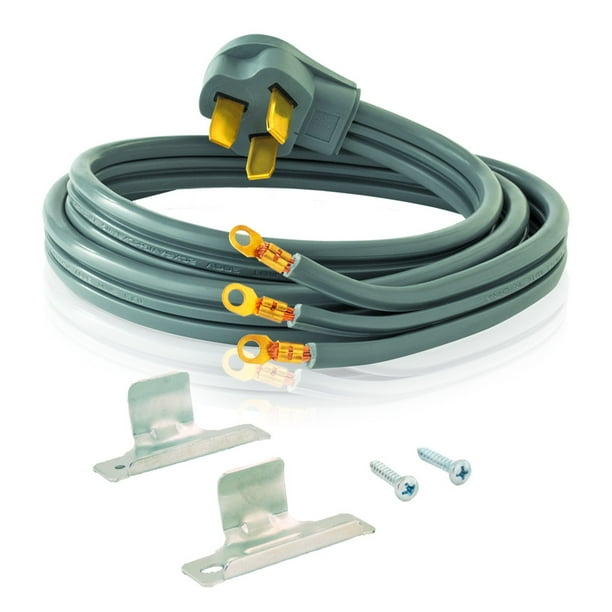Eastman 61269 Electric 3Prong 40 Amp Angled Range Cord, 6 Ft, Gray