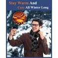 thumbnail image 2 of Heated Scarf for Men/Women with 5500mAh Battery, 7 Temperature Settings Battery Operated Heater for Winter, 2 of 7