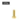 thumbnail image 3 of Unique Bargains Brass Hex Bolts, M4x12mm 5 Pack Fully Thread Grade 4.8 Machine Screws, 3 of 4