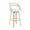 White and Oak, variant on Shelly 30" Bar Height Swivel Cream Faux Leather and Walnut Wood Bar Stool