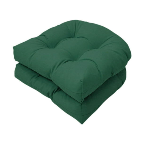 Cojín De Mimbre Para Asiento De Patio, Transpirable, Para Interior Y Exterior, Color Verde Oscuro