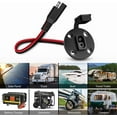 thumbnail image 5 of Nilight 2Pcs 12AWG SAE Power Socket Sidewall Port Solar Panel Flush Mount Connector Plug 2Pin SAE Cable w/ 8 Screw for Solar Generator Battery Charger, 5 of 7