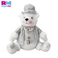 thumbnail image 2 of Decoración Muñecos Oso Polar Navideños de Peluche 32 cm plateado, 2 of 6