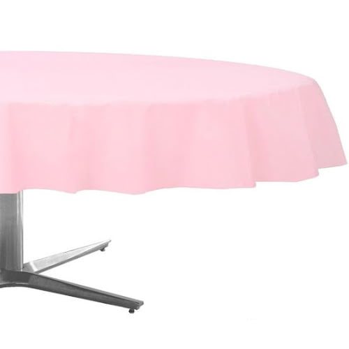 Party Tableware Amscan New Pink Round Plastic Table Cover