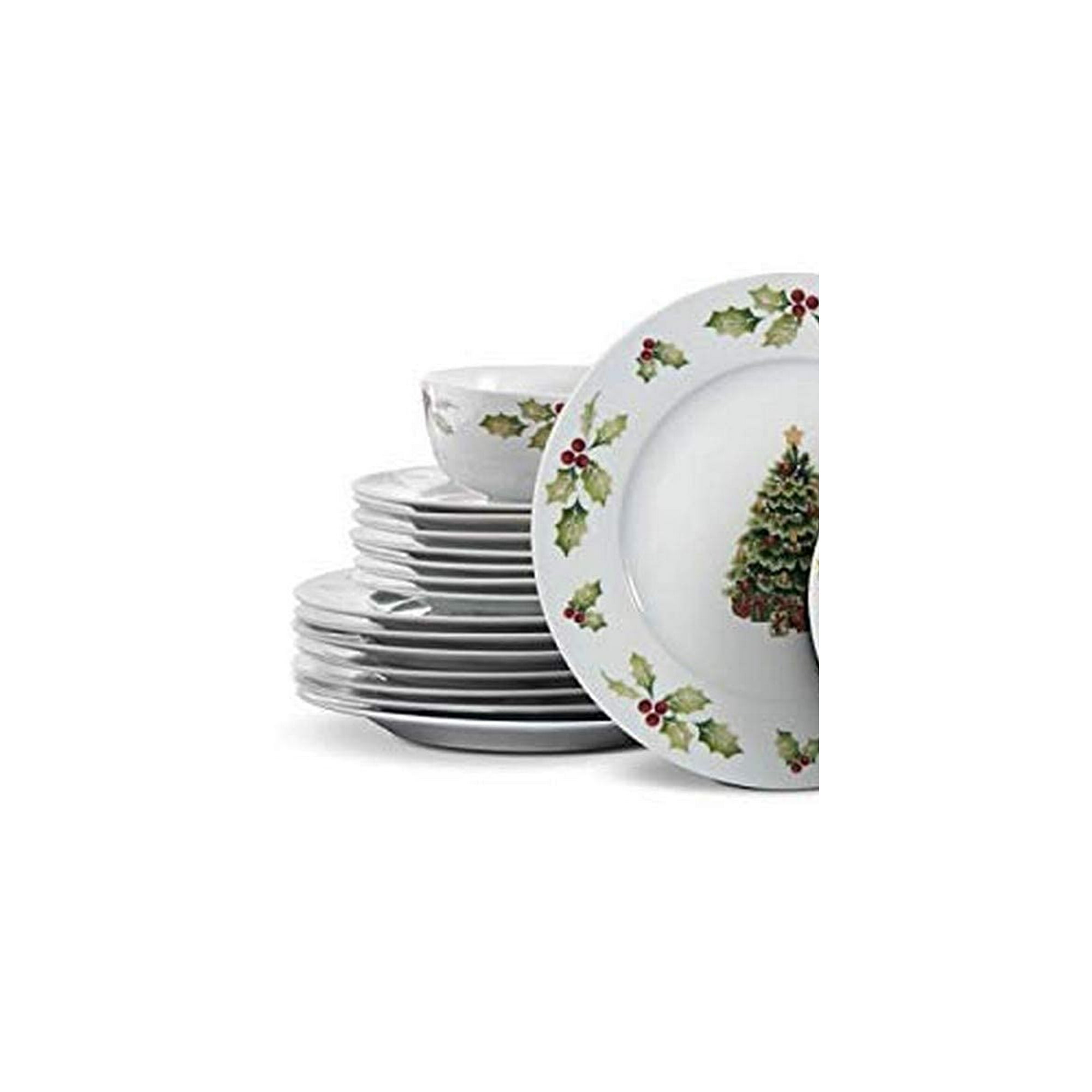 Pfaltzgraff Christmas Day Dinnerware Set, Service For 8, White
