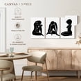 thumbnail image 5 of Elephant Stock Emotional Women Silhouette Wall Art - Horizontal Multi Panel Canvas - Living Room Wall Decor - People Multi Panel - White And Black Decor - 92" x 45", 5 of 8