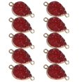 thumbnail image 4 of Water Drop Pendant Crystal for Necklace Making 10Pcs Red Double Hook, 4 of 4