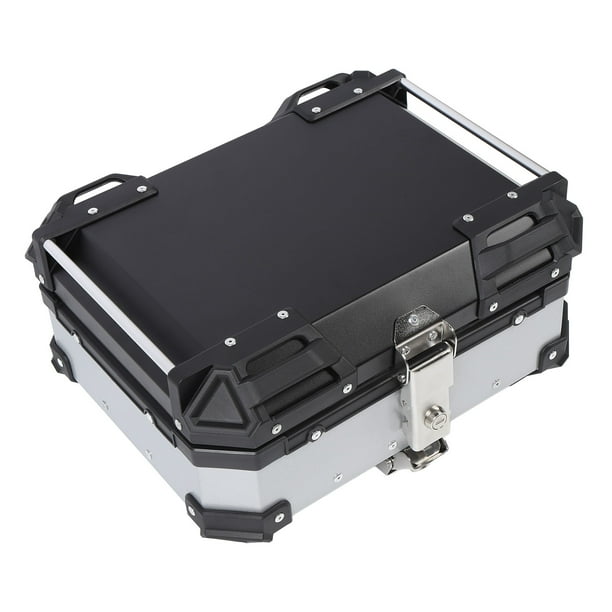 Caja Superior De La Motocicleta, Bloqueo De Seguridad 25L, Tronco De Aluminio Para Casco Y Equipaje, Resistente Al Polvo Y Agua, Una Placa Inferior De Liberación Rápida,