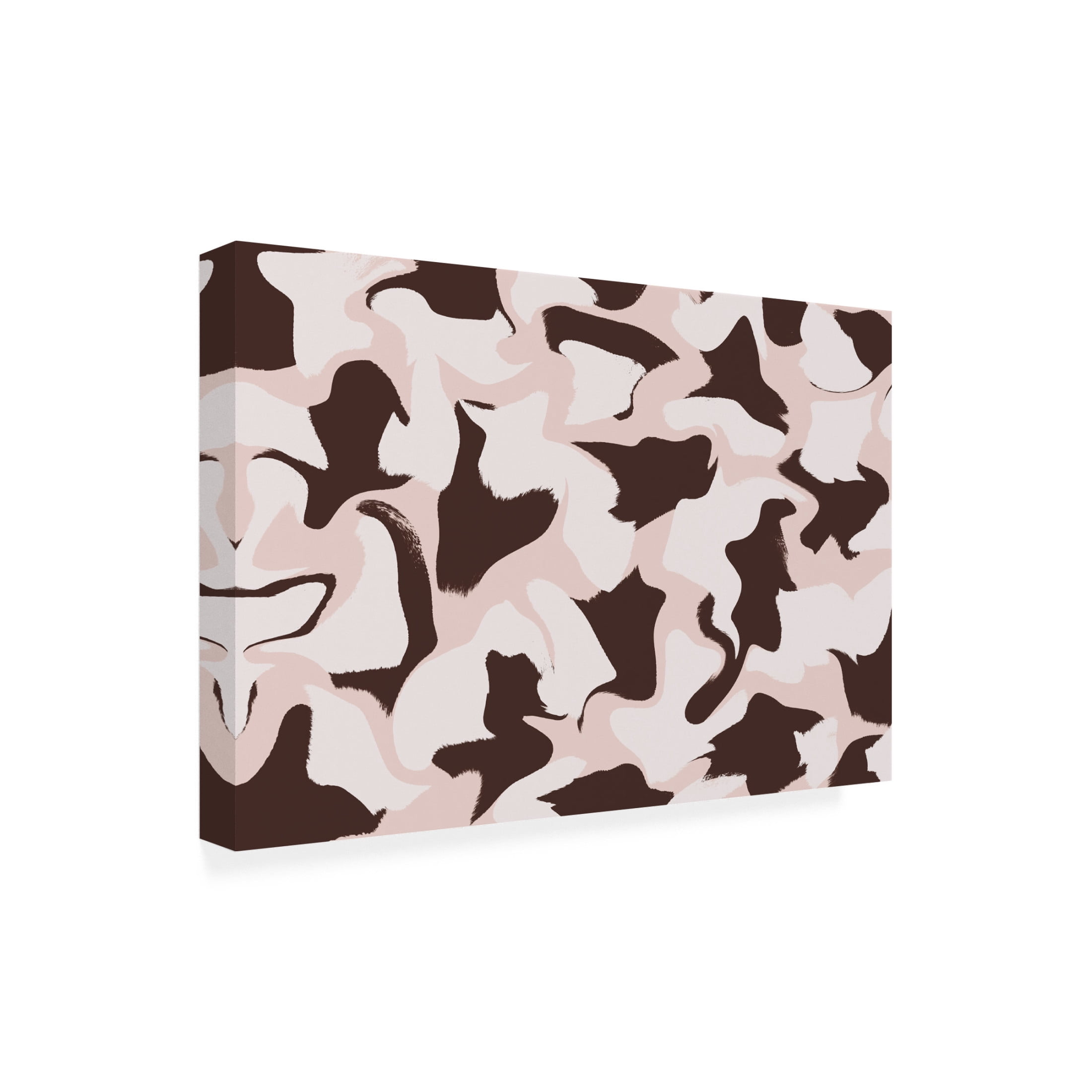 Canvas Wall Art - Treechild 'White And Brown Whipped Pattern' Wall Art for Living Room, Bedroom, or Office D?cor by Trademark Fine Art - 19 x 12 Inches