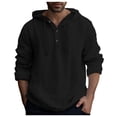 thumbnail image 1 of Camisa de manga larga con capucha para hombre: camisetas de manga larga lisas para ocasiones especiales, tejido de poliéster para todas las ocasiones, tallas S-XXXL., 1 of 5