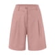 thumbnail image 4 of Pantalones cortos anchos para mujer - Largo hasta la rodilla, cintura elástica - Elegante y casual - Bolsillos, corte entallado - S-XXL, 4 of 4