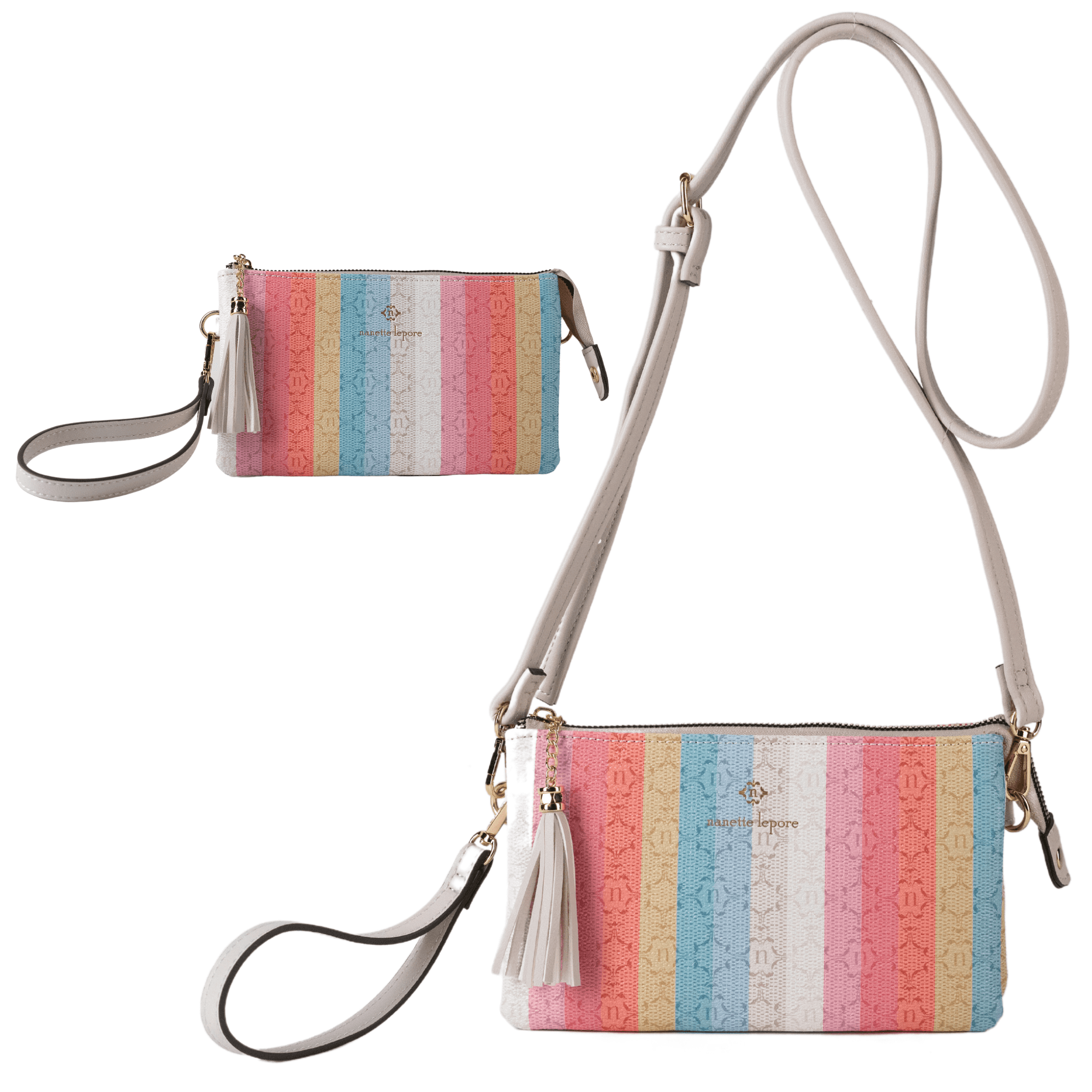 Lepore Women Crossbody Purse Faux Leather Handbag with Removable Strap Multi Color