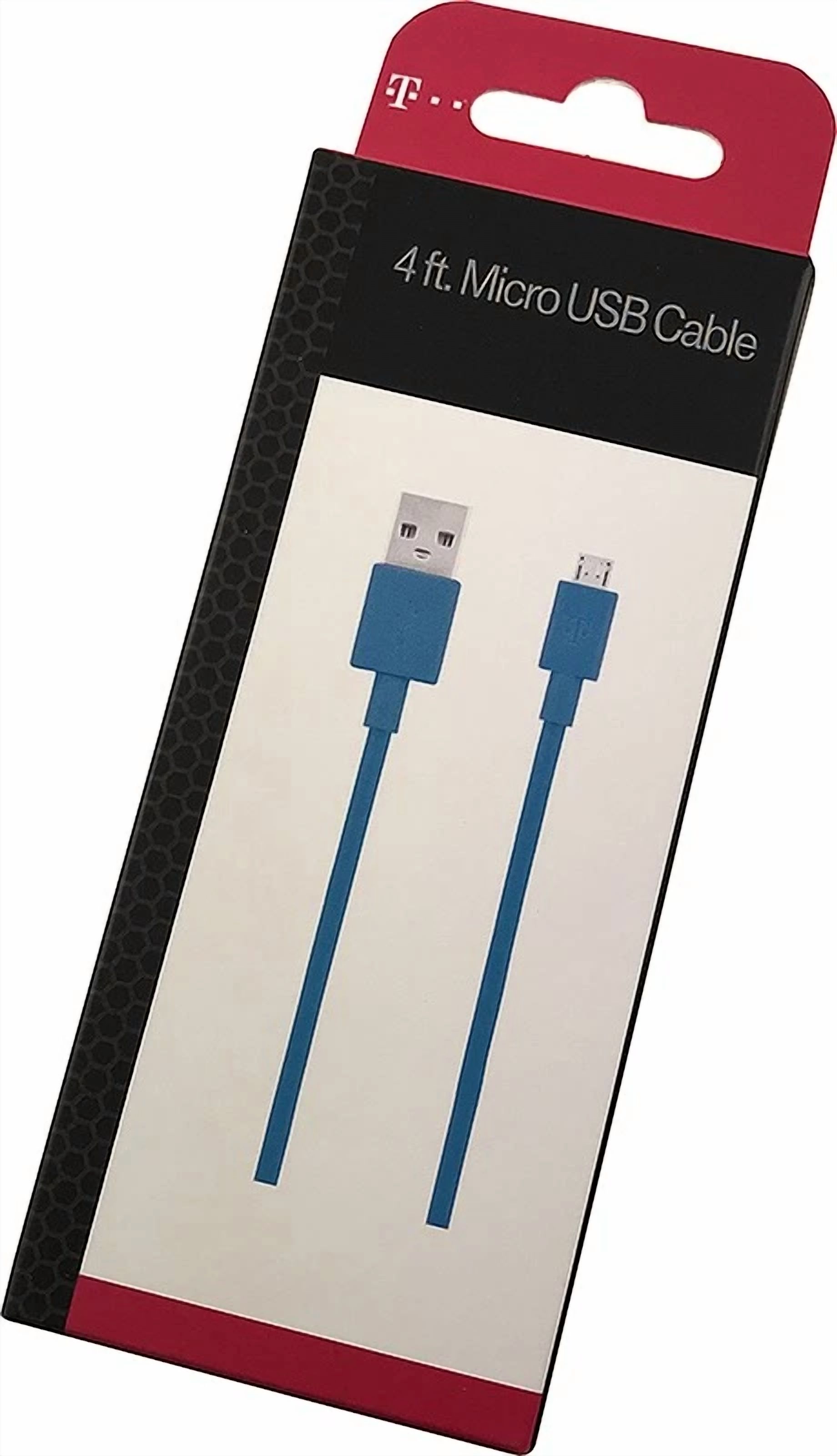 Original Oem T-Mobile 4-Foot Blue Usb Charge/Sync Cable For Micro Usb Phones