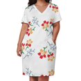 thumbnail image 3 of Verano tiempo Floral suelto bolsillo vestido ropa mujer ropa, 3 of 7