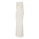thumbnail image 4 of Vestido liso de un solo hombro para mujer - Vestido largo de poliéster, cuello redondo, cintura alta, adecuado para fiestas/vacaciones, S-L, 4 of 4