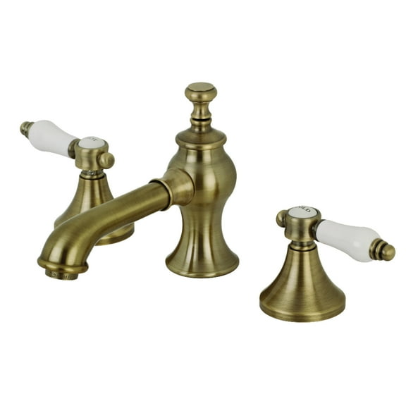 Kingston Brass KC7063BPL Bel-Air 8 in. Widespread Bathroom Faucet, Antique Brass