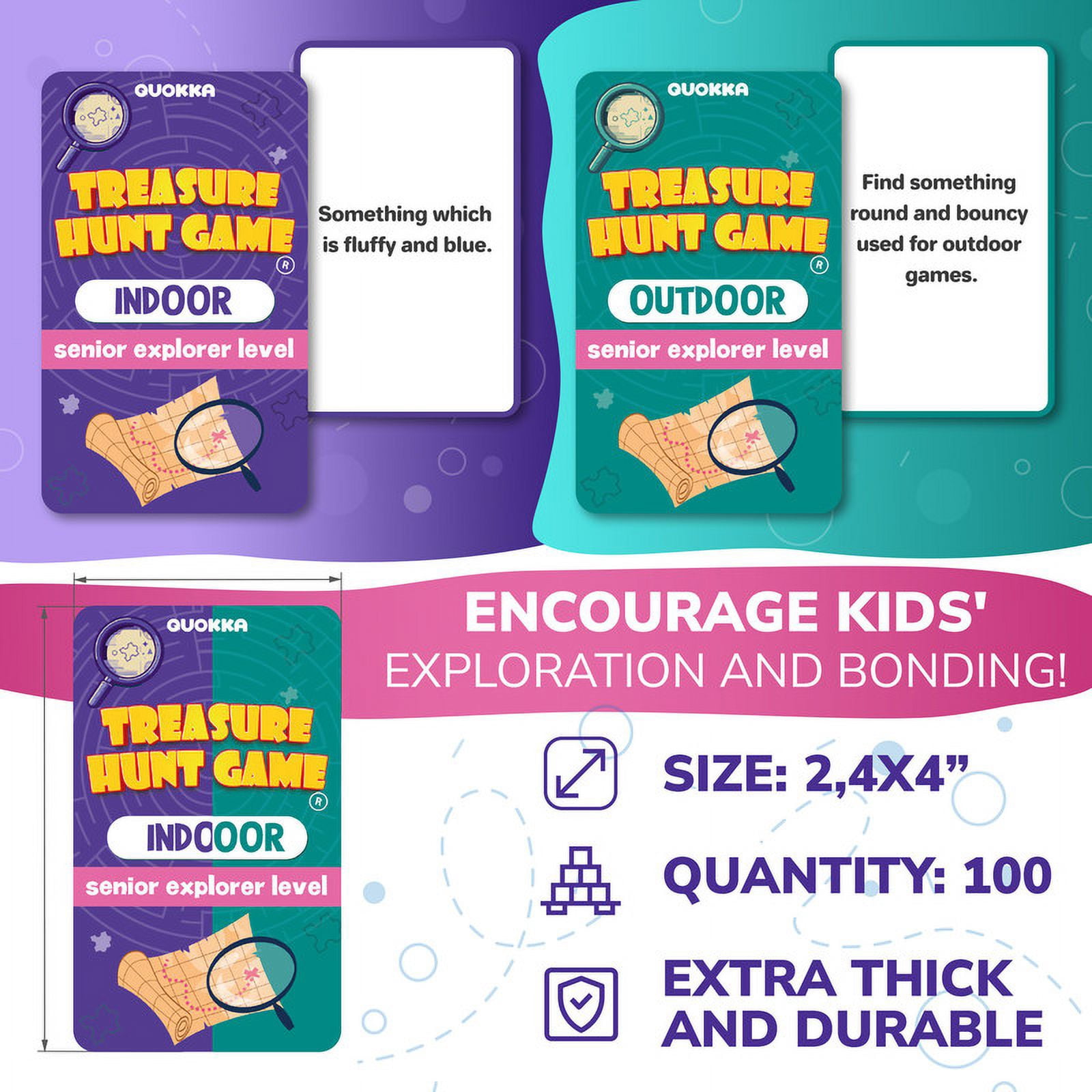 Scavenger Hunt Game for Kids - Treasure Hunting Outdoor Activities - Fun Family Game for Backyard