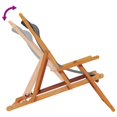 thumbnail image 5 of vidaXL Folding Beach Chairs 2 pcs Grey Fabric, 5 of 5