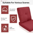 thumbnail image 6 of POCASSY Patio Furniture Cushions Set of 6, 22.5"*22.5" Outdoor Cushion for Patio Furniture, Water Resistant, Fade Resistant, Deep Seat and High Back Cushion for Chair, Sofa, and Couch, Red, 6 of 7