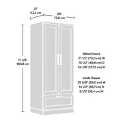 Sauder HomePlus Bedroom Wardrobe Armoire, Soft White Finish