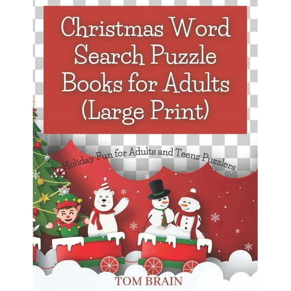 Christmas Word Search Puzzle Books for Adults (Large Print): Holiday Fun for Adults and Teens Puzzlers, (Paperback)