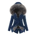 thumbnail image 1 of Pompotops Mode Femmes Manches Longues Col Rabattu Boutons Hauts Blouse de Travail Liquidation, 1 of 3