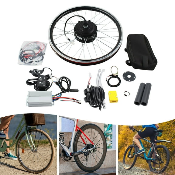 250W 20" Front Wheel 36V Electric Bicycle Ebike Conversion Kit Hub Motor for a 20-inch Bike Silver Black
