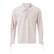 thumbnail image 3 of pstuiky Camisas de invierno de manga larga para hombre, Camisa de cuello alto estilo hippie de manga larga para hombre, estilo playero, estilo informal, de color liso salir tops xl, 3 of 4
