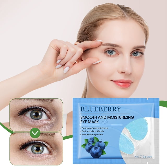 Parches de gel de mascarilla debajo de los ojos para ojeras, ojos hinchados, arrugas | Parche de ojo vegano hidratante Regalos de cumpleaños de viaje para mujeres y hombres | 1 pieza Rosa Azul Verde