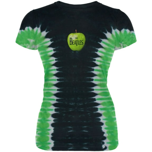 The Beatles Women's Juniors Apple Logo Tie Dye Short Sleeve T Shirt