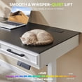 thumbnail image 5 of Aitjunz 55.1" Electric Standing Desk with 3 Drawers, Height-Adjustable Gaming Computer Desk with Memory Preset for Home Office, White, 5 of 8