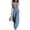 #240-Sky Blue, variant on Women's Backless Jumpsuit with V-Neck and Drawstring Waist, Sleeveless Wide-Leg Romper with Pockets for Summer Casual and Outdoor