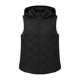 thumbnail image 4 of Sokhug Womens Hooded Quilted Puffer Vest Zip Up Sleeveless Lightweight Fall Winter Plain Lined Cotton Padded Jacket Outerwear with Pockets, 4 of 7