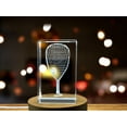 thumbnail image 3 of Exquisite 3D Engraved Racquetball Racket Crystal Decorative Art - Unique Sports Enthusiast Gift, 3 of 6