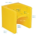 thumbnail image 2 of ECR4Kids Tri-Me 3-In-1 Multipurpose Outdoor Cube Chair, Childrens Furniture, Yellow, 2 of 9