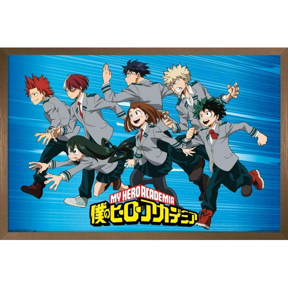 My Hero Academia - Group Wall Poster, 22.375" x 34", Framed