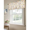 thumbnail image 6 of Valance Curtains for Kitchen Windows Farm Blossom Flower LadybirdsRod Pocket Valance Garden Floral on Burlap Short Window Curtain Topper for Bedroom Living Room Bathroom 54x18in, 6 of 9