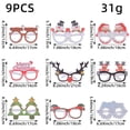 thumbnail image 3 of AQITTI Christmas Glasses Glitter Holiday Party Glasses Frames Christmas Decoration Accessories Costume Eyeglasses for Christmas Parties Holiday Favors (One Size Fits All,9Pc), 3 of 9