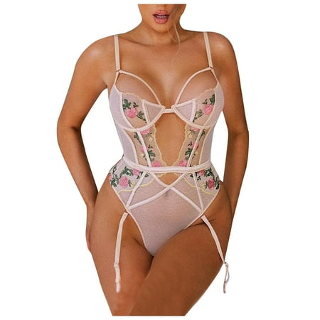 

Lingerie For Women Naughty Stitching Fashion Ladies Underwear Lace Embroidery Nightgowns