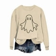 thumbnail image 1 of Ailaofu Womens Halloween Crewneck Sweatshirt Cute Long Sleeve Graphic Pullover Tops Fall Fashion Clothes, 1 of 4