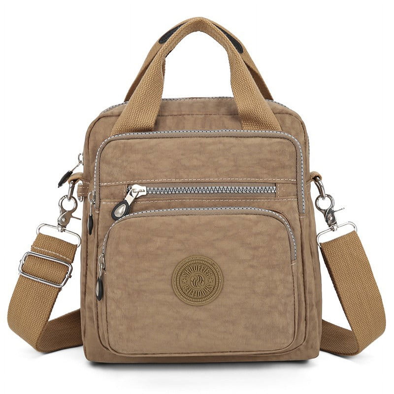 Crossbody Bags for Women Nylon Travel Multi Pocket Cross Body Messenger Purses Top Handle Shoulder Handbags