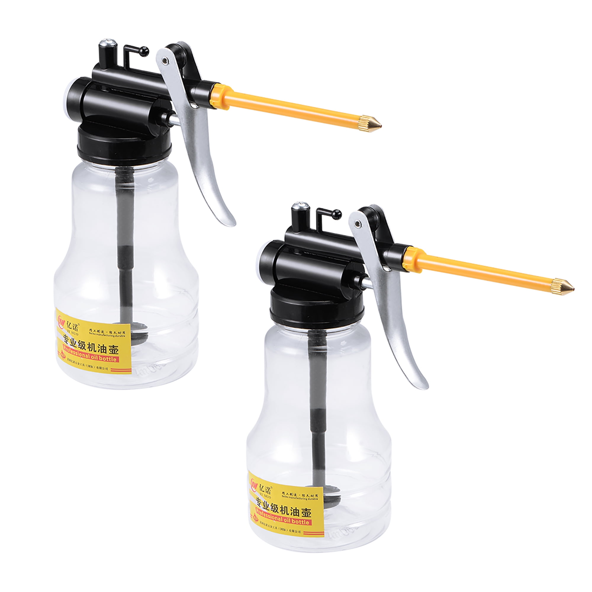 Oil Can Pump Oiler,250ML Transparent High Pressure Lubrication Oil Gun