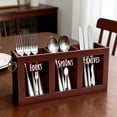 thumbnail image 6 of YWIYIUD 1PC Kitchen Utensils Holder for Counter, Wooden Utensil Organizer for Storage Cooking and Silverware, Utensil Containers for Kitchen Counter Spoons Forks Tools Storage 12x5.5x3.4Inch, 6 of 6